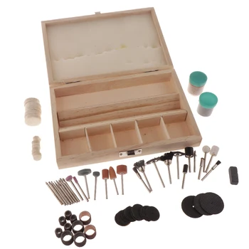 Cutie de lemn Organizator Bijuterii Ceas Lustruire Instrument pentru Rotary Tool Kit