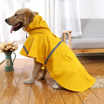 Câine de companie Pelerina de ploaie cu Gluga Reflectorizante de Siguranță Benzi Catelus Mic Câine Haina de Ploaie Jacheta Impermeabila pentru Caini PU Câine Haine cu Gluga