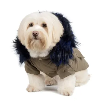 Câine Haină Caldă, Îmbrăcăminte Pentru Animale De Companie Câine Haine Pentru Caini Mici Supradimensionate Gulere De Blană Militare Paltoane Jachete De Iarnă Haine Pentru Câini Tinuta