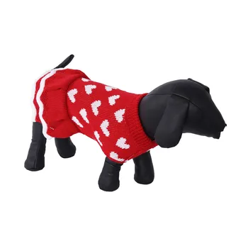Câine nou Pulover Ursuleț de Crăciun Roșu de Companie Jumper plac Hainele pentru a Mic Pisici Câini animale de Companie Dress Câine Inima Haine