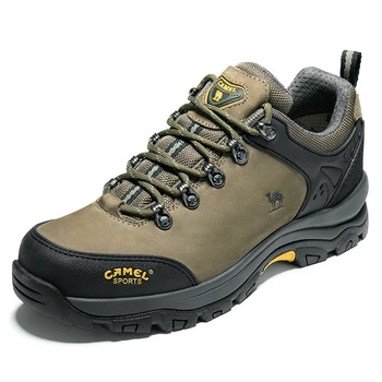 CĂMILĂ Bărbați Drumeții Pantofi din Piele Durabil, Anti-Alunecare Cald Dantelă Sus în aer liber, Alpinism Drumeții Pantofi Pantofi Impermeabil