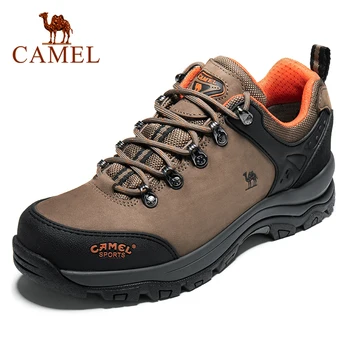 CĂMILĂ Bărbați Drumeții Pantofi din Piele Durabil, Anti-Alunecare Cald Dantelă Sus în aer liber, Alpinism Drumeții Pantofi Pantofi Impermeabil