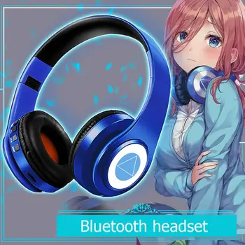 Căști Bluetooth Wireless Headset Stereo Over-ear de Anulare a Zgomotului Căști de Gaming Headset cu Microfon Suport TF Card Japonez