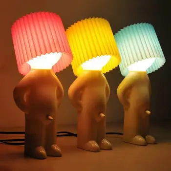 D P un pic timida om creativ lampa baiat Obraznic mici lumini de noapte Bomboane de culoare baiat Obraznic lumina de noapte acasă decor frumos cadou