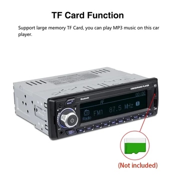 DAB+ Autoradio 1 Din Masina Radio RDS Handsfree MP3/SD/MMC Dab+FM USB LCD Sn Digital o Masina Stereo Bluetooth Card TF