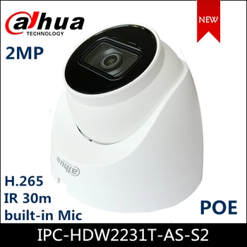 Dahua 2MP Camera IP IPC-HDW2231T-CA-S2 POE în aer liber, Supraveghere Video, Camera de Securitate 30m IR H. 265 WDR Construit în MICROFON