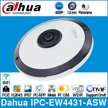 Dahua IPC-EW4431-ASW 4MP Panorama de 180 de Grade POE WIFI Fisheye IP aparat de Fotografiat Built-in MICROFON Slot pentru Card SD Alarma Audio In/Out Interfață