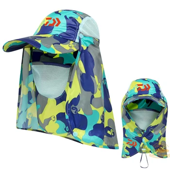 DAIWA Vara Barbati Lady UV de Protecție a Feței și a Gâtului Protecție Pescuit Pălărie de Mișcare în aer liber uscare Rapidă Camuflaj Pălărie de protecție Solară