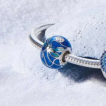 DALARAN 925 sterling silver charm albastru margele potrivite pentru femei brățară pandantiv și brățară DIY bijuterii prietena cadou