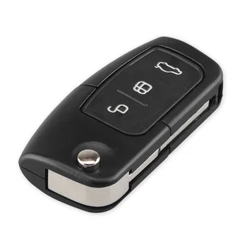 Dandkey 1/Loturi 3 Buton Modificat Flip Cheie De La Distanță Masina De Caz Shell Pentru Ford Focus Mondeo Fiesta C-Max Ka Pliere Smart Key Cover