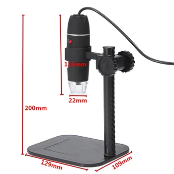 DANIU 5MP 8 LED-uri USB aparat de Fotografiat Digital Microscop, Lupa Lift Stand 1X-500X 5V DC Video de Înaltă Calitate
