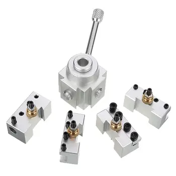 DANIU Modernizate din Aliaj de Aluminiu Argintiu Schimbare Rapidă Post Holder Set Plictisitor Bara de Cotitură Suport Instrument Pentru Mini Strung CNC