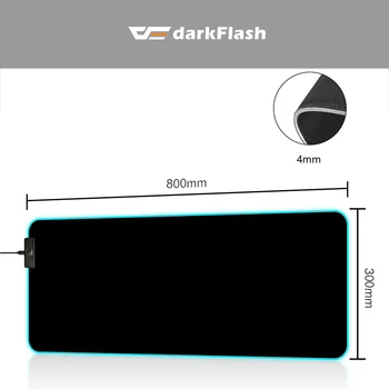 DarkFlash Computer mouse pad USB Cablu RGB Iluminat Colorat Gaming Mouse pad 300mm*800 mm de înaltă calitate, Non-Alunecare Laptop Mouse pad