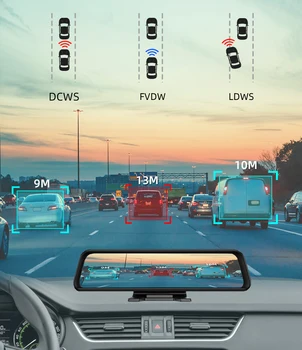 Dashcam 360° Vedere Panoramică 4 Channel DVR Mașină Camere Centru Consola Android 12 Inch Smart Control Central 4G WiFi ADAS GPS