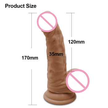 DB170 Piele sentiment Realist Penis Vibrator Cu ventuza Jucarii Sexuale pentru Femei Produse pentru Sex de sex Feminin Masturbari Penis