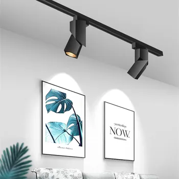 [DBF]Nordice Pistă LED Lumina Reflectoarelor Feroviar de Lumină Moderne Estompat o putere de 10W, 12W 15W Spot luminos pentru Living Dormitor Hol 85-265V