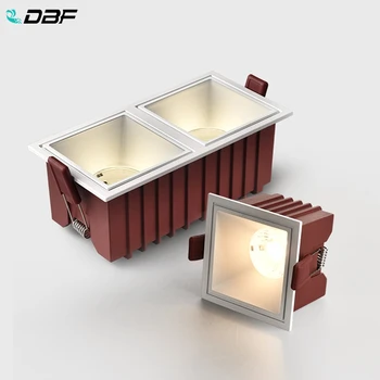 [DBF]Pătrat Fara rama NU Orbitor COB Încastrat tip Downlight 7W 12W 14W 24W LED-uri Plafon de Lumină la fața Locului pentru camera de zi Dormitor Bucatarie