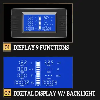 DC Multifuncțional Monitor Baterie Metru 50A/200A/300A Ecran LCD Digital de Curent Multimetru Voltmetru Ampermetru pentru Autoturisme RV Solare