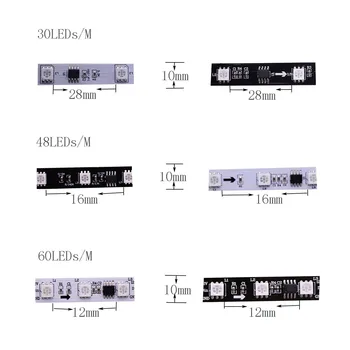 DC12V 5m 30LEDs 60LEDs/m banda led WS2811 Non-waterproof IP20 WS2811 IC SMD 5050 RGB vis magic de culoare Benzi cu LED-uri