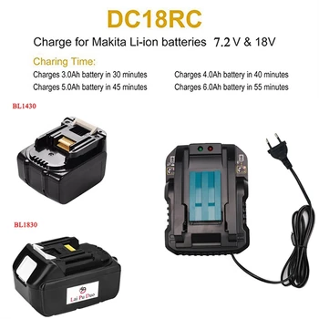 Dc18Rc 14.4 V 18V Li-Ion Încărcător de Baterie 4A Curent de Încărcare Pentru Makita Bl1830 Bl1430 Dc18Rc Dc18Ra Instrument de Putere Baterie Ue Plug