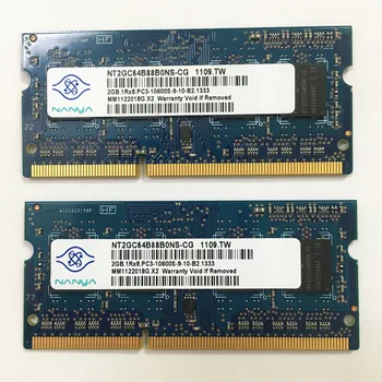 Ddr3 Nanya berbeci 2GB 1RX8 PC3-10600S-9-10-B2 1333 memorie laptop DDR3 2GB 1333MHz 1.5 V