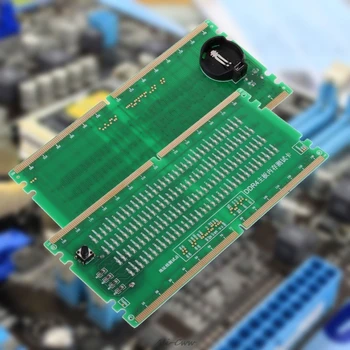 DDR4 Test Card Memorie RAM Slot de Ieșire LED-uri Desktop pentru Placa de baza Reparații Analizor Tester