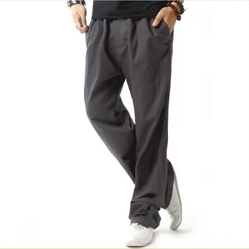 De Brand Nou de Lenjerie de Vara Pantaloni Casual Barbati Solid Subțire Respirabil Joggeri In pantaloni de Trening de Bumbac de Dimensiuni Mari M-XXXXL Pantaloni Drepte