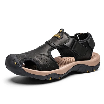 De Brand Nou de Vara din Piele Outdoor pentru Bărbați Pantofi pentru Bărbați Sandale Pentru bărbați Pantofi Casual Barbati Sandale de Plaja Adidași de Moda 38-46