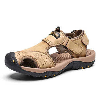 De Brand Nou de Vara din Piele Outdoor pentru Bărbați Pantofi pentru Bărbați Sandale Pentru bărbați Pantofi Casual Barbati Sandale de Plaja Adidași de Moda 38-46