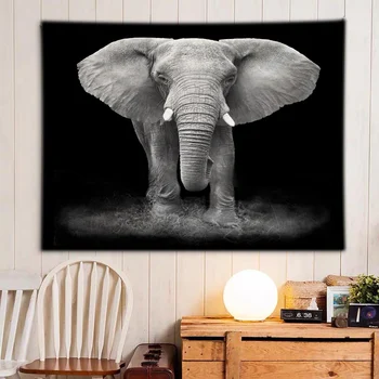 De bun augur Elefant Tapiserie Close-up landscapeTapestries Perete Hangging Pentru Home Deco Camera de zi Dormitor Arta de Perete de Mari dimensiuni