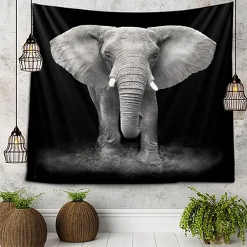 De bun augur Elefant Tapiserie Close-up landscapeTapestries Perete Hangging Pentru Home Deco Camera de zi Dormitor Arta de Perete de Mari dimensiuni
