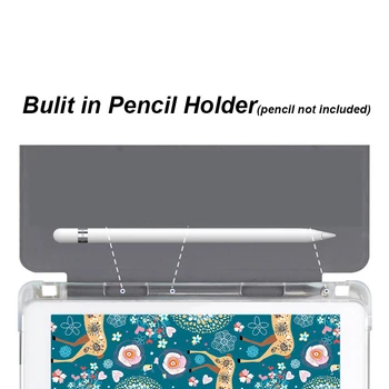 De caz pentru iPad a 8-a Generație 10.2 2020 cu Creion Drăguț Trifold din Piele Smart Cover Caz pentru iPad Gen 7 10.2 2019