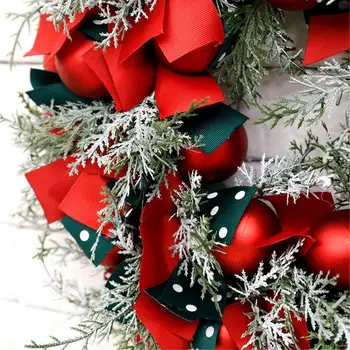 De Crăciun Artificial Ghirlanda De Flori Rattan Cununa Ușa Din Față Agatat Ornament De Anul Nou Decor Acasă