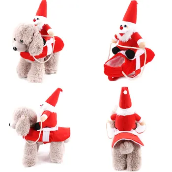 De Crăciun, Haine De Câine Câine Mos Craciun Costume Petrecere De Vacanță Dressing Haine Pentru Mediu Pentru Câini De Talie Mare Companie Amuzant Costum De Echitatie Rochie