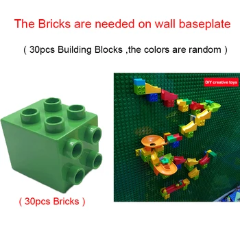 De Dimensiuni mari Creatoare de Perete Placă de Bază Bloc Compatibil Duploed Marmură Alerga Cursa Block placă de bază DIY Caramida Jucărie Pentru Copii