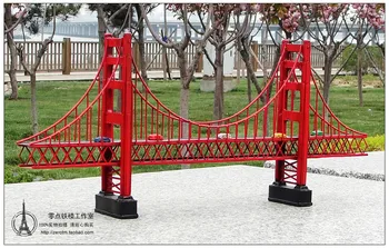 De epocă clasică Golden gate bridge din San Francisco,California, model retro vintage din metal artizanat pentru acasă decor sau cadou