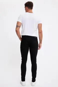De facto Toamna Bărbat din Denim Carlo Slab se Potrivesc Blugi Streetwear Estetice Pantaloni din Bumbac Elastic Moda pentru Noul Sezon-R8763AZ20AU