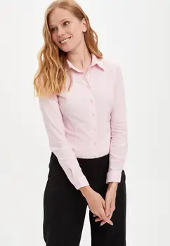 De facto Toamnă Femeie Cămăși și Bluze Tricou cu Maneci Lungi, Țesute Topuri Casual Moda de sex Feminin Noul Sezon-I5278AZ20AU