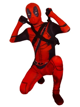 De Halloween, De Crăciun Deadpool Masca Costum Adult Copii Deluxe Deadpool Skintight Spandex Zentai Costume Copii Cosplay Dress Up