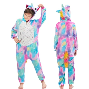 De Iarna Pentru Copii Unicorn Kigurumi Pijama Copii Băieți Fete Anime Panda Salopete Iepure Pijama Salopeta Baby Animal Sleepwear Cosplay