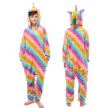 De Iarna Pentru Copii Unicorn Kigurumi Pijama Copii Băieți Fete Anime Panda Salopete Iepure Pijama Salopeta Baby Animal Sleepwear Cosplay