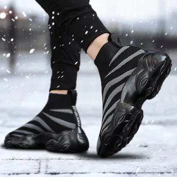 De iarnă de Vară de Moda Doamnelor Pantofi Casual pentru Femei Cizme Respirabil Tricotat Tendință Bărbați Cald Pantofi de Bumbac Ușor Leneș Pantofi