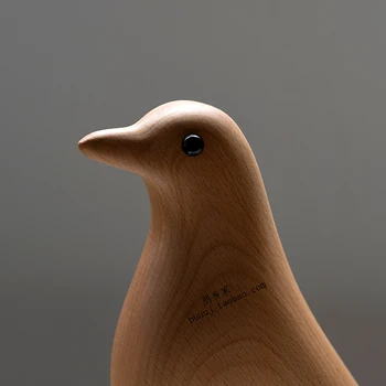 De lemn La Mijlocul Secolului Figurine de Păsări Casa Pasăre Animal Statuie Porumbel al Păcii Europene Mascota Domiciliu Bar de Cafea Decor Decorative