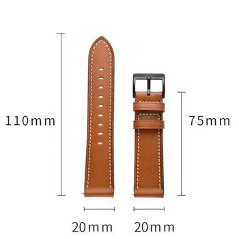 De lux 20mm Brățară din Piele pentru Garmin Vivomove HR/Vivoactive 3 Curea pentru Samsung Galaxy Watch 3 Band 41mm 42mm/Active 2 1 Centura