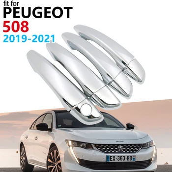 De lux Chrome Mânerul Ușii Capacului Ornamental Set pentru Peugeot 508 SW 2019 2020 2021 Accesorii Autocolante Auto