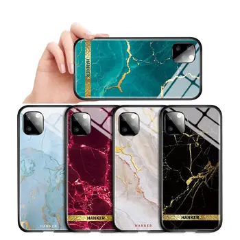 De lux din Marmură de Aur Bandă Lucioasă Carcasa Capac Sticla Pentru iPhone SE 2020 5S 6 7 8 Plus 11 Pro Max XS XR X Caz de Protecție