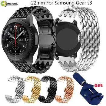 De lux din Oțel Inoxidabil 22MM Înlocuire trupa ceas Pentru Samsung Gear S3 Frontieră/Clasic smart Watch curea pentru Ceas Huawei GT