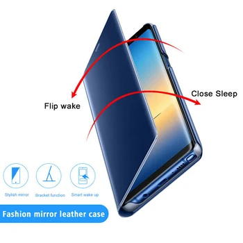 De lux Mirror View Smart Flip case Pentru Huawei P10 Lite original Magnetic fundas huawai P 10 P10Lite S-LX1 FOST LX1 Capacul Telefonului