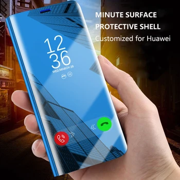De lux Oglindă Caz Flip Pentru Huawei P20 Pro P20 Lite P20 P 20 Acoperire Completă de 360 de grade Protector Vizualiza Telefon Inteligent Cazul Fundas