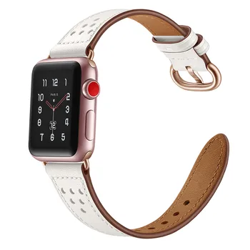 De lux Piele naturala de Trupa Ceas pentru iWatch Apple Watch 42mm 38mm Curea Seria 1 2 3 piele de Vacă din Piele Centura Gaura Watchbands
